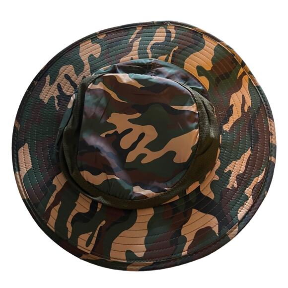 Camouflage Wide Brim Sun Protection Unisex Hat - Picture 1 of 5